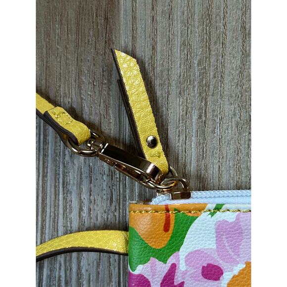 Anne Klein Flowered Zip Top Wristlet - Picture 3 of 6